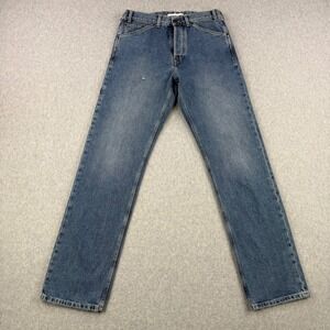 Moschino Couture Jeans Mens 32x34 Blue Straight Button Fly Carpenter Denim Italy